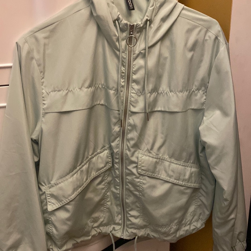 light green H&M wind breaker
